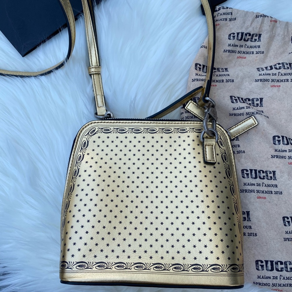Gucci “Guccy” Black and Gold Crossbody - Picture 3 of 11